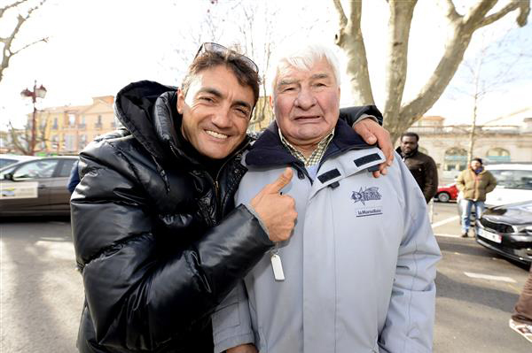 Claudio Chiappucci and Raymond Poulidor